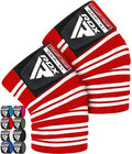 RDX Knee Wraps for Weightlifting, 78” Elasticated Straps Power Lifting Leg Press Support Gym Fitness Squats Workout Men Women - color: Red