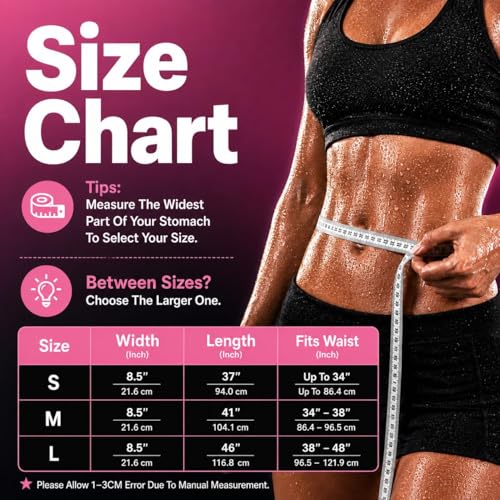 Waist Trainer for Women and Men Belly Fat, Neoprene Sauna Sweat Band, Stomach Wrap Waist Trimmer for Workout - size: Medium