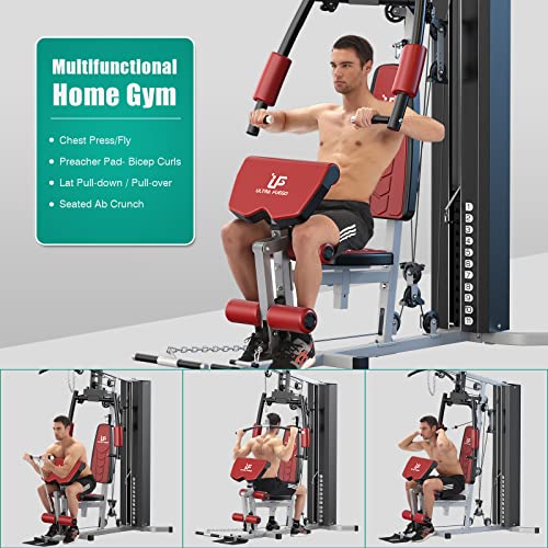 ULTRA FUEGO Multifunctional Home Gym Equipment Workout Station with Pulley System, Arm, and Leg Developer for Full Body Training - style: Home Gym Station