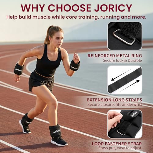 Adjustable Ankle Weights 1-3/4/5/6/8/10/20 LBS Pair with Removable Sandbags for Women & Men - color: black, size: 10lbs Pair (5lb Each Weight)