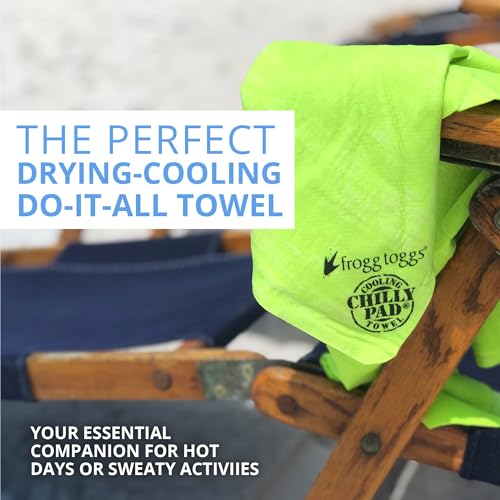 FROGG TOGGS Chilly Pad, Instant Cooling Towel, Long Lasting, Reusable, Sports and Outdoors Neck Towel 33x13 - color: Sand