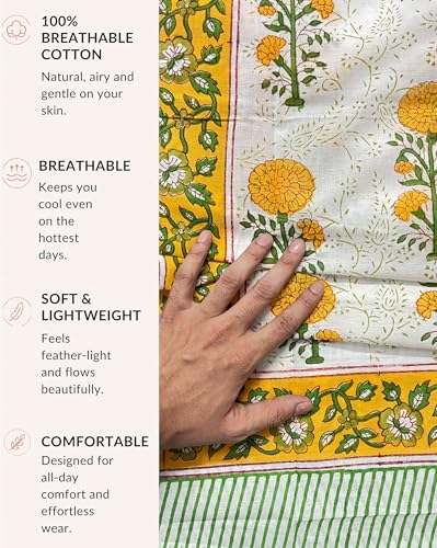 Beach Cover Ups for Women, Cotton Sarong Wrap Pareo | 100% Cotton Sarong Wraps For Women, 73 x 44 In. Pareo Beach Wrap, Bikini Cover Up, Bathing Suit Cover Up, Resort Wear - color: Golden Tainoi
