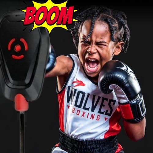 Punching Bag for Kids – Adjustable Boxing Bag with Stand & Gloves, Adjustable Height, Fun Training & Indoor/Outdoor Active Play, Durable Base – Kids Boxing Set for Ages 5+