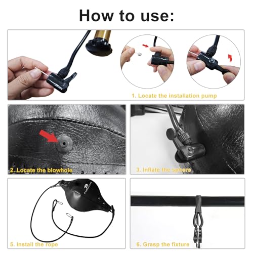 Double End Boxing Speed Bag: Double End Punching Speed Bags for Boxing Reaction Agilit & Hand Eye Coordination Training
