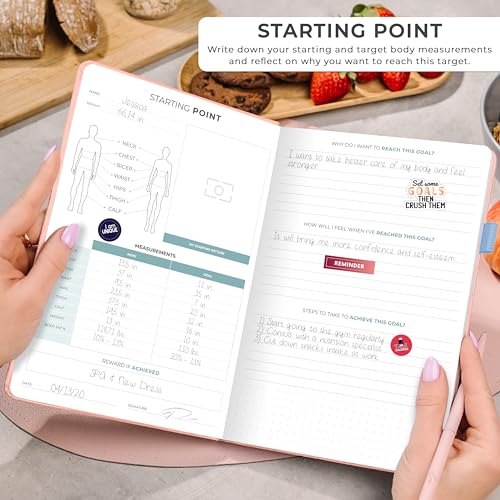 Clever Fox Weekly Meal Planner - Weekly & Daily Meal Prep Journal with Shopping and Grocery Lists for Menu Planning, Healthy Diet & Weight Loss Tracking, Lasts 1 Year, Undated, A5 - Light Pink - color: Light Pink