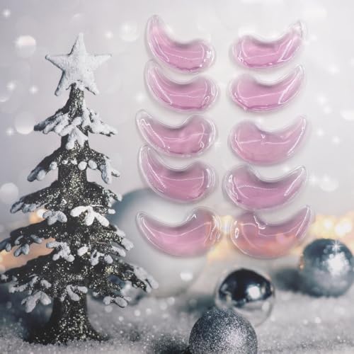 Reusable Gel Eye Ice Pack, Cooling Eye Pad, Hot ＆ Cold Treatment for Eye Strain, Eye Swelling, Eye Redness, Puffy Eyes, Dark Circles, Smooth Fine Lines, and Eye Recover Surgery. (Purple ＆ 10PCS)