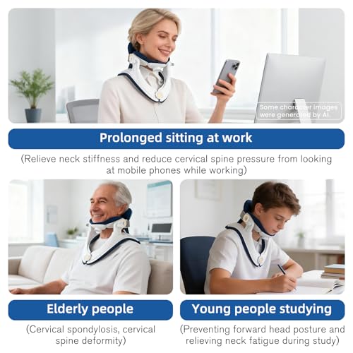 Neck Stretcher Cervical Traction Device - Adjustable Lightweight Neck Support Brace for Cervical Spine Decompression,Pain Relief Neck Decompression Tension Relief, FSA Eligible HSA Eligible