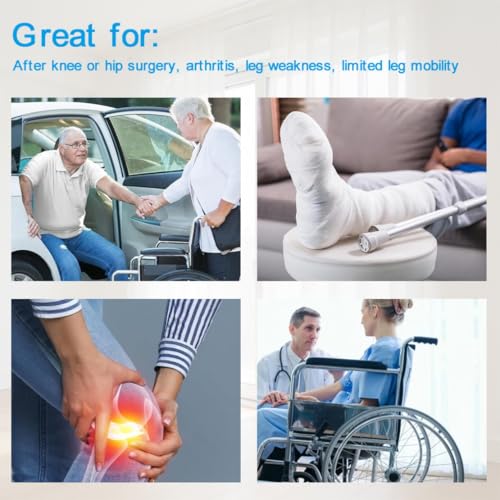 39 Inch Leg Lifter After Hip Replacement and Knee Surgery Recovery Rigid Leg Lifter Strap with Padded Foot Loop Elderly Mobility Aid
