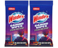 Windex Gaming Cleaning Wipes, Pre-Moistened Wipes to Instantly Clean all Gaming Gear and Electronics, Resealable Packaging for a Freshness Lock, 25 count (Pack of 2) - size: 25 Count (Pack of 2)