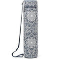 Gonex Yoga Mat Bag with Full-Zip Design, Fits Most Mats | 600D Oxford Fabric, Wet Pocket, Front Zip Pocket, Adjustable Strap, Fits Mats up to 26" - color: Navy Blossom