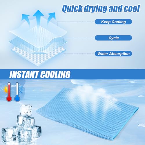 4 Pack Cooling Towels Cloth for Neck and Face, Ice Cool Towel Cold Rags for Sports Gym Fitness Yoga Running Tennis Baseball Hiking Camping(Y-4PACK-02) - color: Y-4pack-02