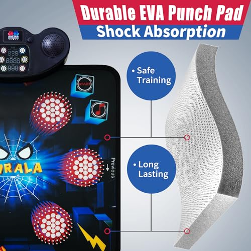 RORALA Music Boxing Machine for Adults & Kids - Smart Punching Machine with Boxing Gloves, Wall Boxing Punching Pad for Home, Office, Gym