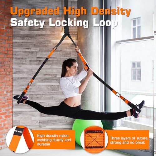 Home Resistance Training Kit, Suspension Trainer Straps with Adjustable Extension, Door Anchor, and Carry Bag – Strength Training Equipment for Full Body Bodyweight Workouts at Home or Outdoors - color: Orange