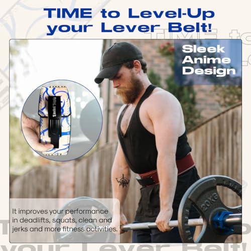 Anime Lever Belt - Weight Lifting Belt, Heavy Duty Powerlifting Weightlifting Gym Belt for Deadlifts Squats Back Support, BGR - size: Large