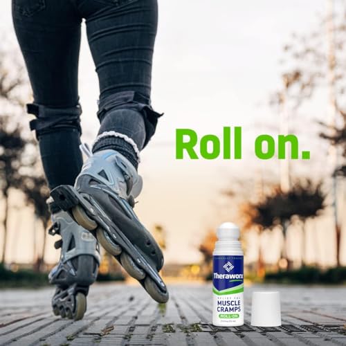 Theraworx Relief for Muscle Cramps Roll-On Fast-Acting Muscle Spasm, Leg Soreness with Magnesium Sulfate - 2.5 oz - 2 Count - size: 2.5 Ounce (Pack of 2)