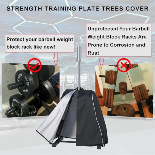 Strength Training Plate Tree Cover, Barbell Weight Rack Cover, For Home Gym CAP Triangle Barbell Weight Rack, Strength Training Tree Weight Plate Rack (Cover Only) - size: 47x20x35