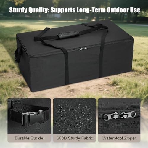 Weighted Base Anchor for Basketball Hoops- Portable Sandbag Holds 300+ Lbs | Heavy Duty 600D Waterproof Base Stabilizer for Basketball Goals - All-Weather Resistant, Black