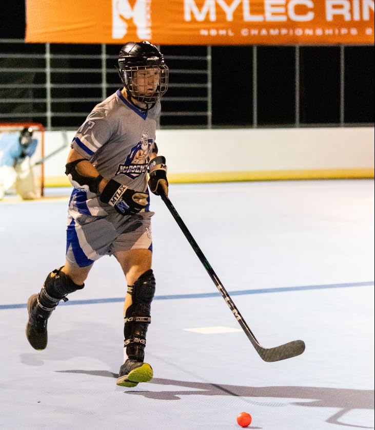 MyLec MK5 Street/DEK Shin Pad, Lightweight & Durable Hockey Accessories, 360° Straps, Hard Front Shells, Breathable Material, Metatarsal Padding Ice Hockey Shin Guards, Foam Rubber - color: Black, size: 9"