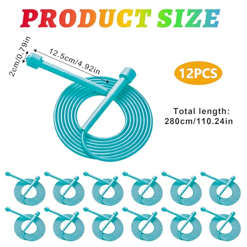 YYDYTTKX Adjustable Jump Rope Bulk, 9.2 ft Tangle-Free Speed Skipping Rope for workouts, group training, teams, family and Gym Class - color: Blue, size: 12