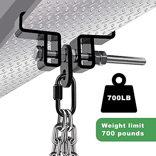 SELEWARE Heavy Duty Punching Bag Hanger and Beam Clamp for Boxing, Muay Thai, MMA - color: A. Beam Clamp with Carabiner (1 Pack)