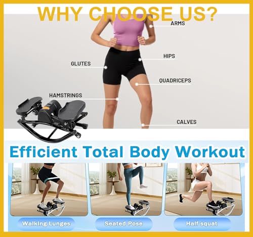 Rock Stepper Side to Side Pink Lateral Rocking Stepper Side to Side with Digital Display Rock Stepper Exercise Machine with Resistance Bands,Home Workout Machine (Pink, Sets) - color: PINK