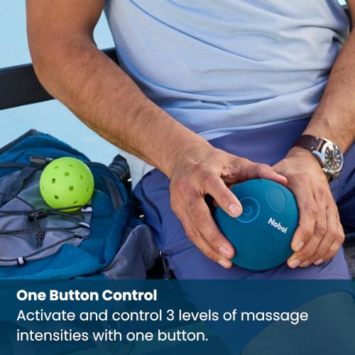 MyoSphere Vibration Massage Ball for Deep Tissue Stimulation, Muscle Tension Relief and Stress Reduction | Your Portable Deep Tissue Therapist | Nobol Blue- Limited Edition | 1.5lb - color: Nobol Blue