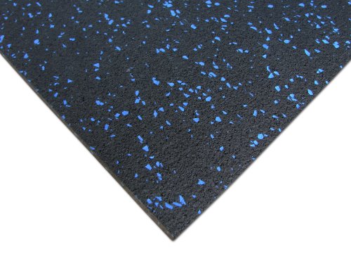 Rubber-Cal Elephant Bark Rubber Flooring - 3/16" Thick - color: Blue Dot, size: 60"L x 48"W x 0.2"Th