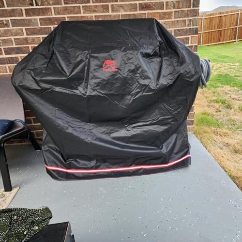 Turtle Life BBQ Grill Cover, 58 Inch Heavy Duty Waterproof 3-4 Burner Barbecue Gas Grill Covers for Weber Spirit Char-Broil Performance and Signature, Black - color: Black, size: EVO-58in