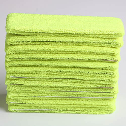 Cotton Sweatband Headbands,Pack of 12,Elastic Stretchy Sport Terry Cloth Sweat Bands,Yoga Workout Fitness Exercise Basketball Headband - color: 12pcs x yellow cotton sweatband headbands