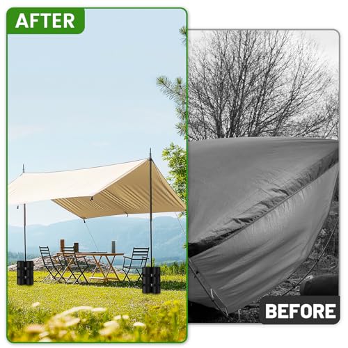 Extra 240 LBS Canopy Weights Sand Bags Set of 4, Plug Size Heavy Duty Tent Leg Sandbag for Outdoor Sun Shelter, Gazebo, Patio Umbrella (Black, 60 Lbs x 4) - size: 240 LBS