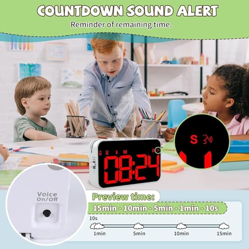 PERSUPER Kitchen Digital Timer, Count Down Up, Rechargeable, Vibration Mode Adjustable Volume and Brightness LED Display, Time Management Cook, Desk, Kids Adults Study Teaching, Kitchen Gadgets Red-1 - color: Red-1