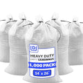 DURASACK Heavy Duty Sandbags with Ties, 14x26, Empty, White, 1000 Count | Woven Polypropylene Sandbags for Flood Control with 1600 Hours of UV Protection, 50 lbs Capacity - color: White, size: 1,000 Sandbags