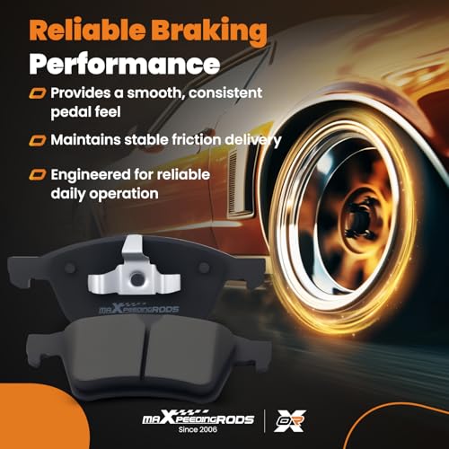 maXpeedingrods D1044 D1095 Front & Rear Brake Pads For Ford Escape 2013-2016 Focus, For Mazda 3 5 2005-2010, For Volvo C30 C70 S40 V50 2005-2013 - size: D1044&D1095