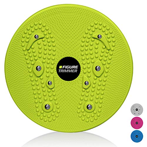 Figure Trimmer Ab Twister Board for Exercise Waist Twisting Disc Acupressure Nodes - color: Lime Green
