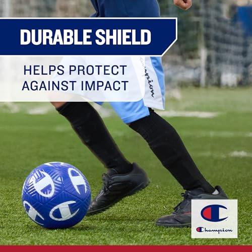 Champion Defender Elite Youth Soccer Shin Guards, Slip-in Curved Plastic Plate and EVA Foam Interior for a Contoured Fit, for Boys/Girls Soccer Game - size: Small-Medium