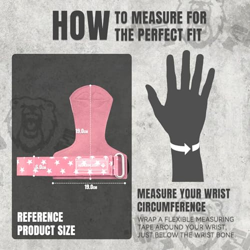 MANUEKLEAR Gym Straps Weight Lifting, Double Leather Lifting Straps for Men Deadlift with Cushion Wrist Loop, Gym Lifting Wrist Wraps for Weightlifting - color: One Size - Pink