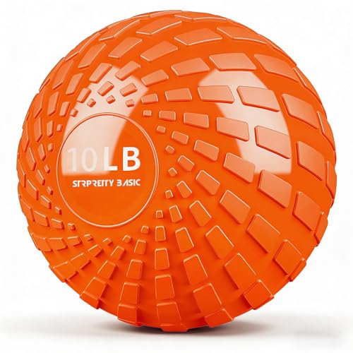 Medicine Ball 8, 10 lbs Slam Ball Weighted Balls for Exercise Strength and Crossfit Workout - color: Dynamic Orange, size: 10 LB