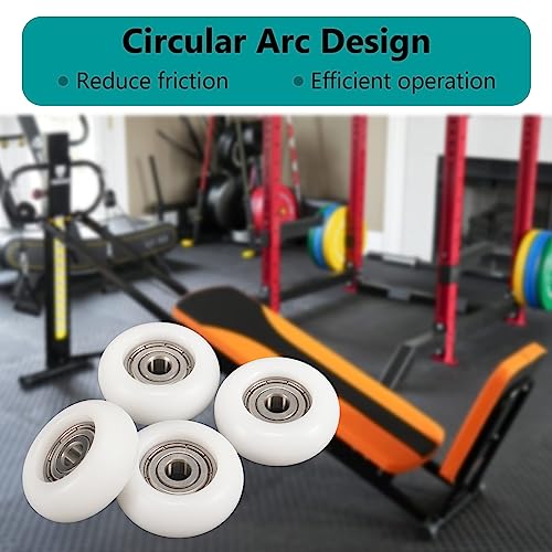 Total Gym Replacement Set of 4 Wheels/Rollers for Models 2000, 3000, Some 3000 XL, and a Few Very Early XL(White)