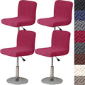 HFCNMY Bar Stool Covers with Backs,4 Pack Stretch Bar Stool Chair Covers,Jacquard Bar Stool Covers,Washable Bar Chair Covers Swivel Barstool Covers Slipcovers with Back Red - color: Red