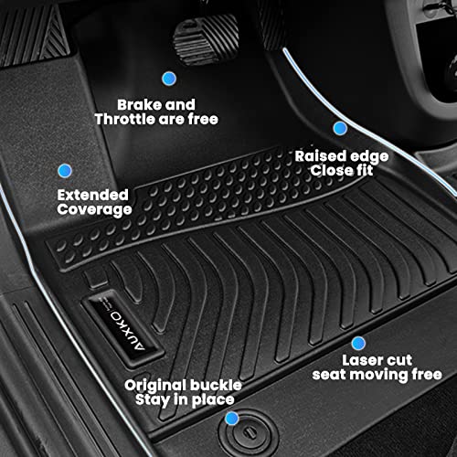 Auxko All Weather Floor Mats Cargo Mat Fit for 2026 2025 Nissan Kicks TPE Liners Accessories All Season Guard Odorless Anti-Slip Floor Mats Cargo Mat for Nissan Kicks Black - size: 3) kicks|2025-2026|floor+cargo mats