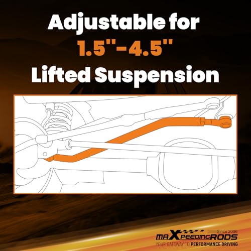 maXpeedingrods Adjustable Front Track Bar for Jeep Cherokee XJ Wrangler TJ with 1.5-4.5" Lift, Poly Bushing - size: for 1.5-4.5" Lift