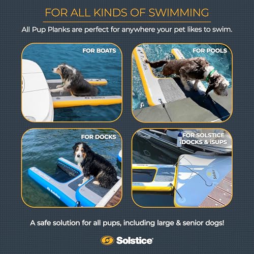 SOLSTICE Inflatable Pup Plank, Dog Water Ramp for Boats & Docks, Boost Step - size: Lounge (250 lbs)