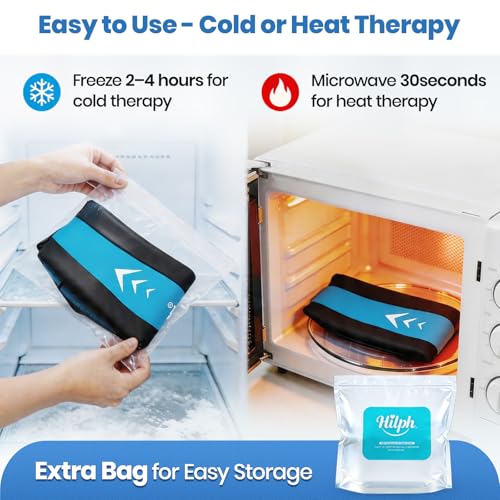 Hilph Full Arm Elbow Ice Pack Sleeve for Pitchers, Extended-Length Design | Reusable Hot & Cold Compression Gel Ice Wrap for Tennis Elbow, Golfers Arm, Bursitis, Tendonitis, Carpal Tunnel, Medium - size: Medium