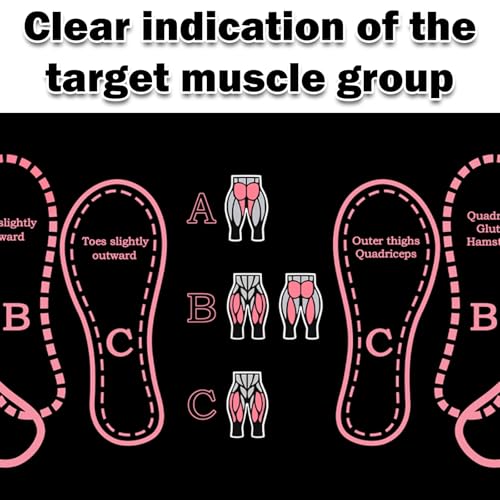 Anti-Slip Squat Mat, Squat Mat with Foot Position Sports Accessories for Home Workout, Anti-Slip & Shock-Absorbing Scientific Design Suitable for Home & Gym Use - color: Pink