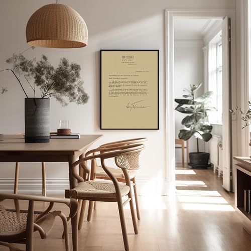 Poster Master Vintage Memorandum For The Secretary Of Defense Poster - White House Print - Top Secret Art - Gift for Men & Women - Decor for Living Room, Bedroom or Office - 11x14 UNFRAMED Wall Art - color: Style-01, size: 11"L x 14"W