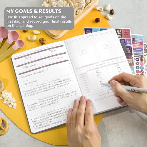 Legend Wellness Planner & Food Journal – Daily Diet & Health Journal with Weight Loss, Measurement & Exercise Trackers – Lifestyle & Nutrition Diary – Lasts 6 Months, A5 size – Mystic Gray - color: Mystic Gray Gold Foil, size: A5 (5.8” x 8.3”)