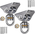 BeneLabel 2 Pack Silent Swing Hanger Heavy Duty Stainless Steel Swing Hook with Swivel Bearing for Hammock Chair, Porch Swing, Yoga Silk, Punching Bag 1000 lbs Capacity - color: 2pcs Silent Swing Hanger With Bearing