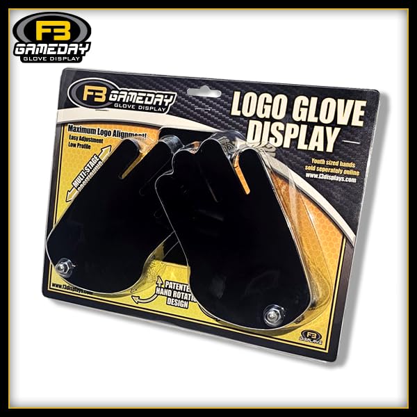 Collectible Glove Display - Mount or Desk Stand Adjustable Hands Floating Ideal for Football Receiver & Lineman, Baseball, Soccer Gloves - size: Wall Display