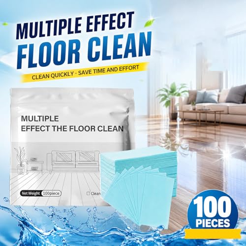 Multiple Effect The Floor Clean, 100 Piece Floor Cleaning Tablets, Multi-Effect Floors Cleaning Tablets, For Hardwood Laminate,Tile Walls Bathrooms & Kitchen,Offices (100PC) - color: 100PC