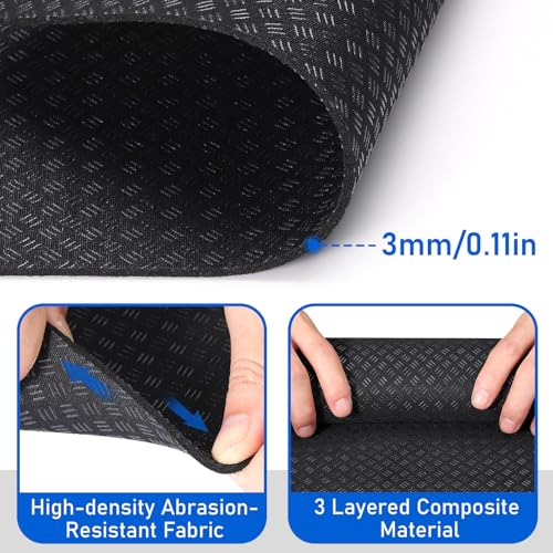 TOBWOLF Non-Slip Workout Mat for Ellipse Leg Exerciser, Ellipse Machine Mat, Exercise Mat for Under Desk Ellipticals, Suitable for Electric Seated Foot Pedal Exerciser, Stability & Floor Protection - color: Double-Sided Non-Slip